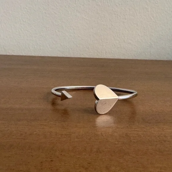 Kate Spade Silver Heritage Heart Cuff - Picture 5 of 7